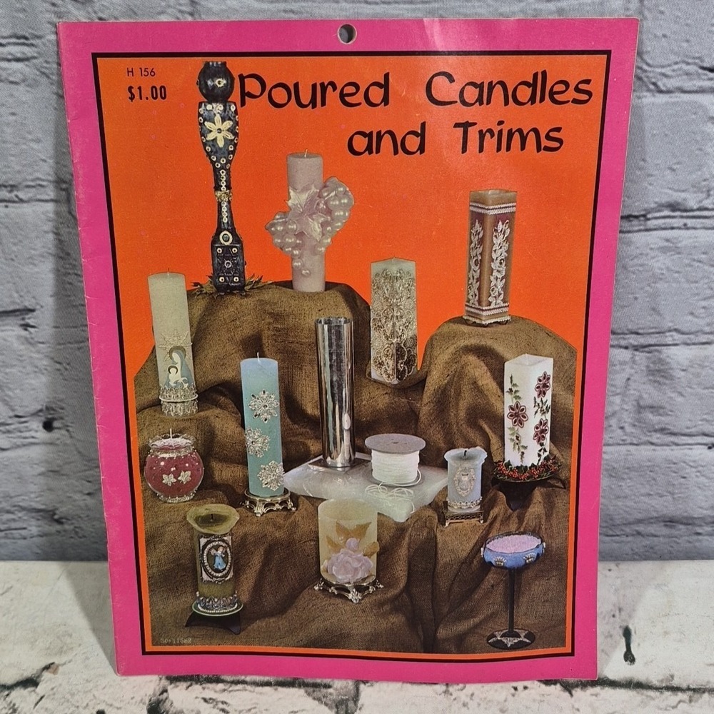 Poured Candles and Trims Candlemaking Vintage CRAFT BOOKLET 1969